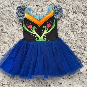 Blue and Black Kids Disney frozen dress.